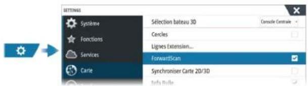 SIMRAD NSO evo3S - Configuration des extensions ForwardScan - 1