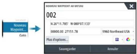 SIMRAD NSO evo3S - Sauvegarder des waypoints - 1