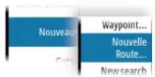 SIMRAD NSO evo3S - Éditer une route à partir de la fenêtre de carte - 2