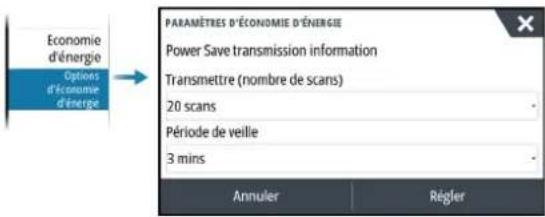 SIMRAD NSO evo3S - Options d'économie d'énergie - 1