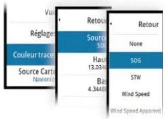 SIMRAD NSO evo3S MPU - Couleur des traces en fonction des données - 1