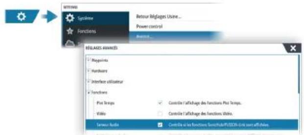 SIMRAD NSO evo3S MPU - Activation ou désactivation des fonctionnalités - 1