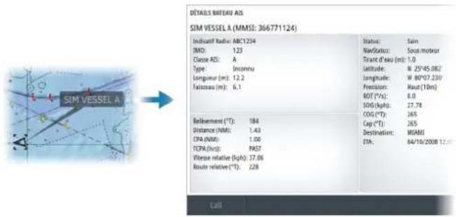 SIMRAD NSO evo3S MPU - AIS vessel details (Détails bateau AIS) - 1