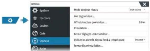 SIMRAD NSO evo3S MPU - Paramètres sondeur - 1