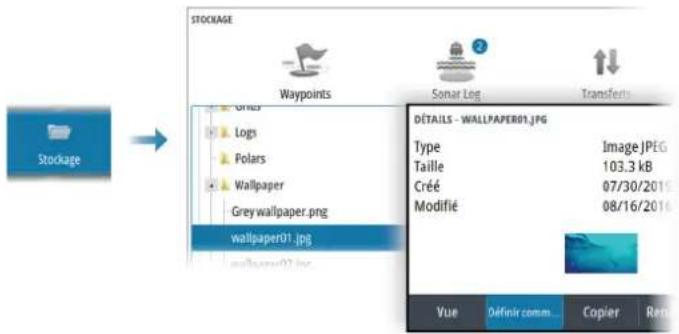 SIMRAD NSO evo3S MPU - Personnalisation de l'arrière-plan de la page Accueil - 1