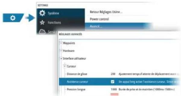 SIMRAD NSO evo3S MPU - Personnalisation de la fonction Appui long - 1