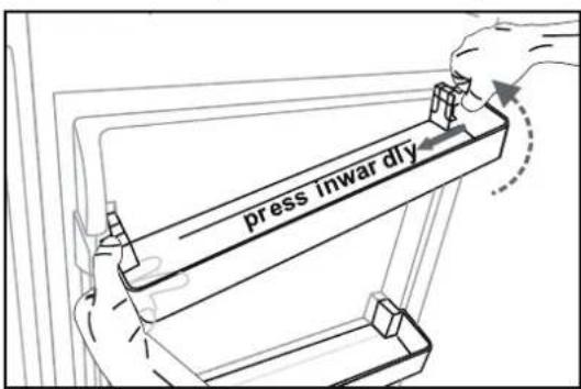 HISENSE RB3B250NEWE1 - Positioning the door racks - 1