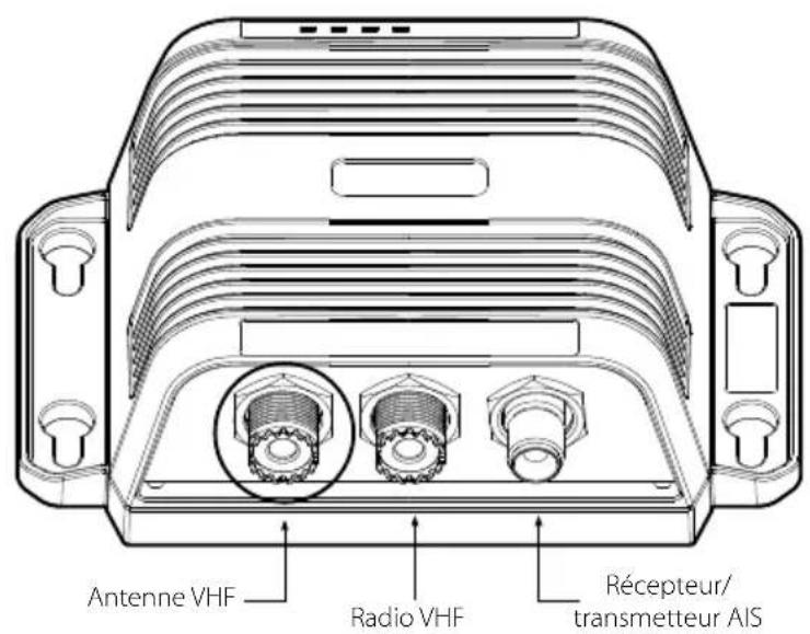SIMRAD NSPL-500 - Étape n° 2 – Connexion de l'antenne VHF - 1