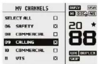 SIMRAD RS100 - Edit my channels - 1