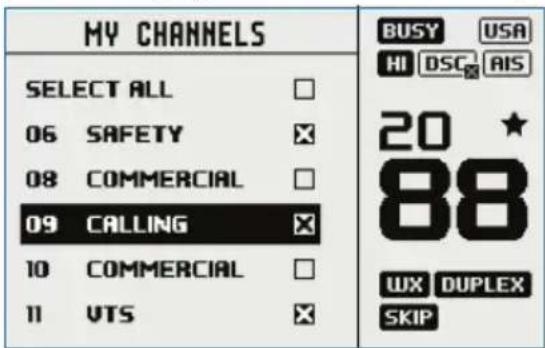 SIMRAD RS40 - Edit my channels - 1