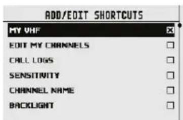 SIMRAD RS100-B - Add/Edit shortcuts - 2