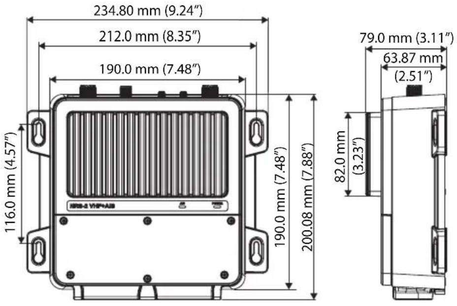 SIMRAD RS100-B - Schémas cotés - 1