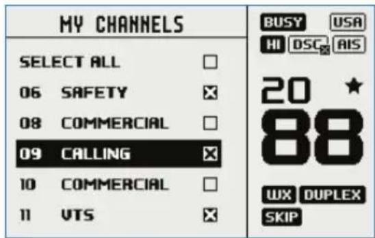 SIMRAD RS40-B - Mes canaux - 1