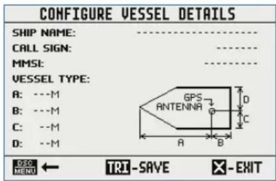 SIMRAD RS40-B - Config Vessel AIS static data (RS40-B uniquement) - 1