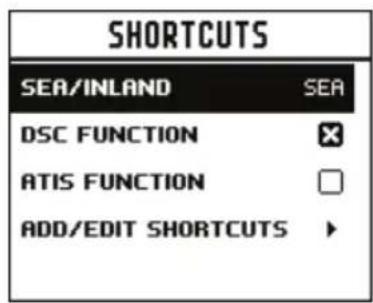 SIMRAD HS40 - Add/Edit shortcuts - 2