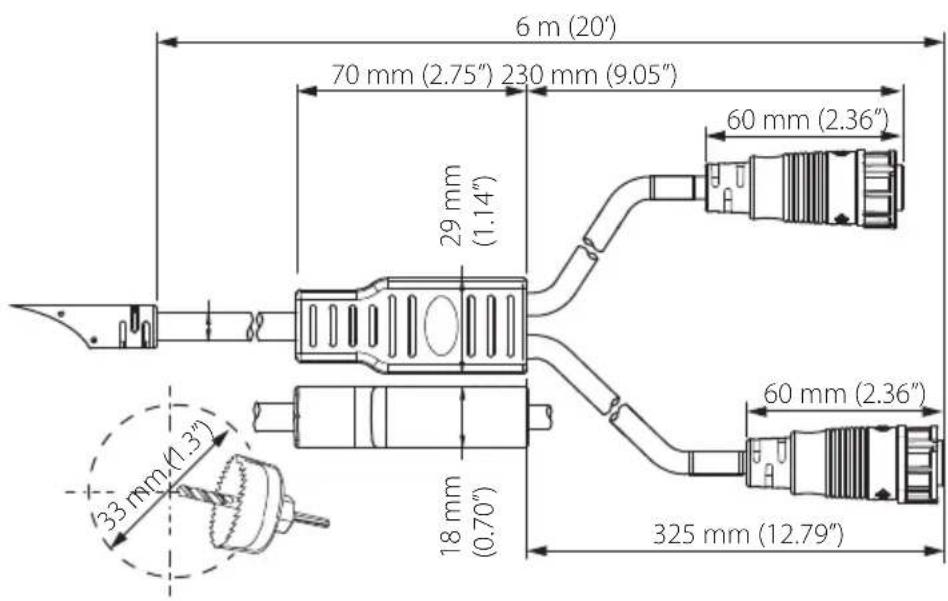 SIMRAD StructureScan 3D Transducer - Connexion de la sonde - 3