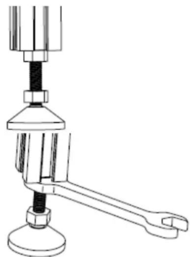 TECHNAXX TX-250 - Réglage de la hauteur des pieds / nivellement - 2
