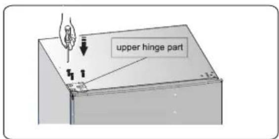 HISENSE RB327N4ADD - Reversing the door - 24