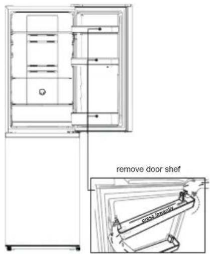 HISENSE RB327N4ADD - Reversing the door - 7