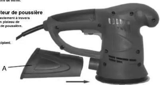 EINHELL EX-E 125 E - Montage du collecteur de poussière - 1