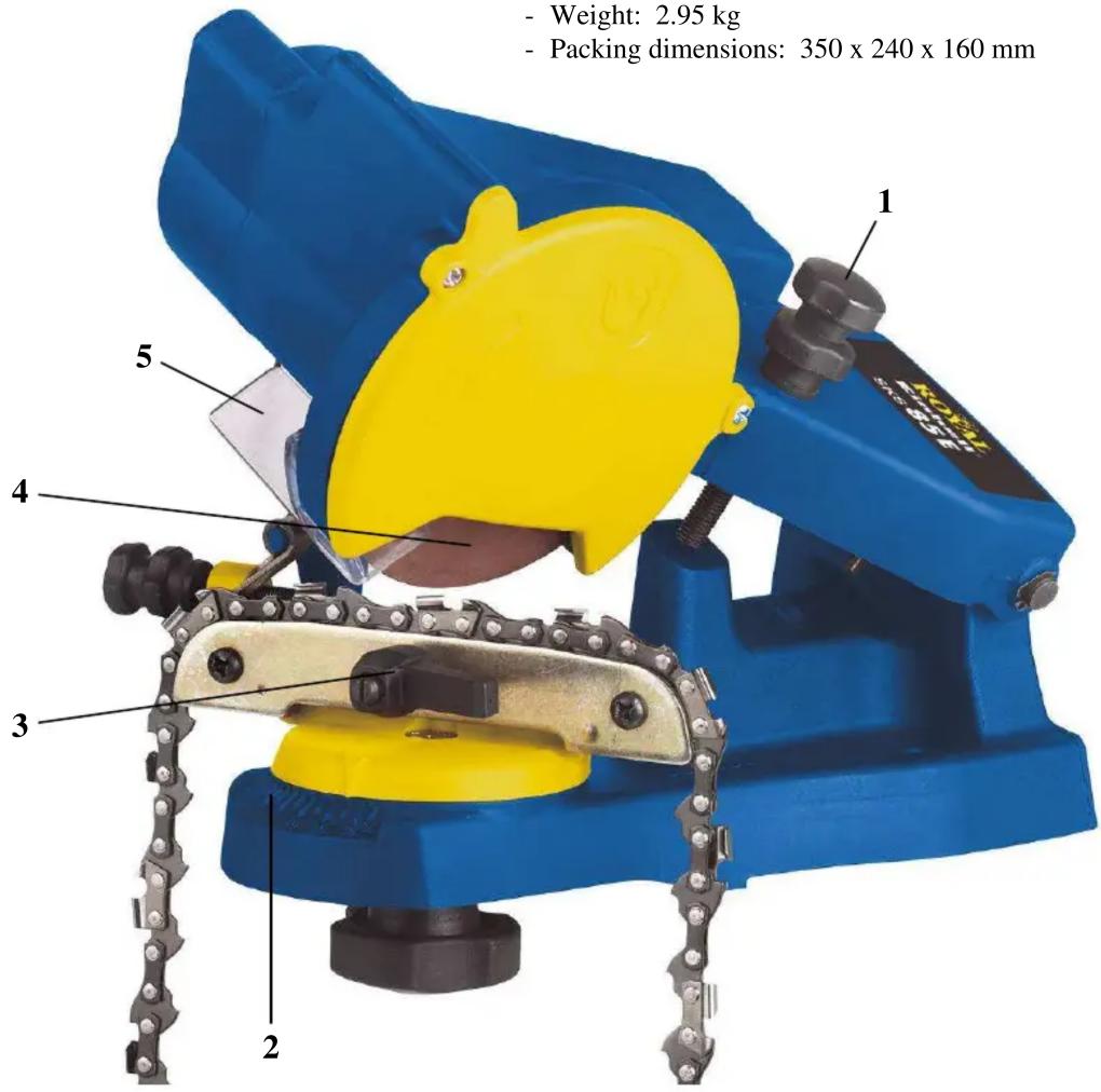 - Weight: 2.95 kg - Packing dimensions: 350 x 240 x 160 mm