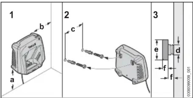 STIHL AL 501 - Montar el cargador en una pared - 1