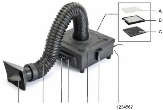 Toolcraft FE-300 - Filtrer les fumées et les particules nocives - 1