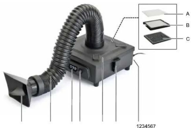 Toolcraft FE-300 - Schadelijke dampen en deeltjes filteren - 1
