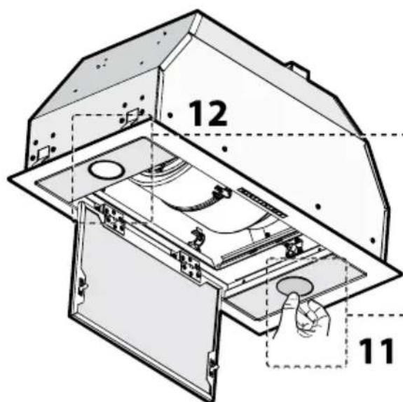 XO XOI28SC - FIXATION DE LA HOTTE SOUS UN ELEMENT HAUT: - 13