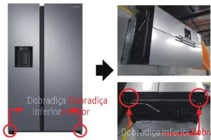 SAMSUNG RS64DG53R3B1 - Dobradiça inferior - 1