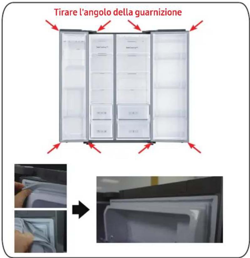 SAMSUNG RS64DG5303S9 - Rimozione della guarnizione - 1