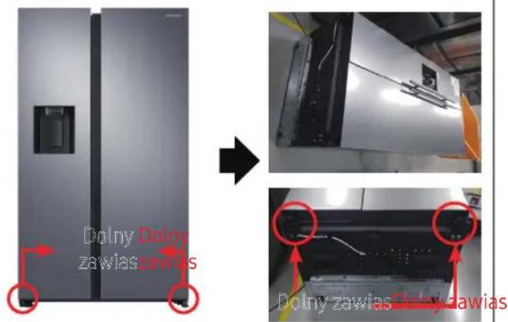 SAMSUNG RS64DG5303S9 - Dolny zawias - 1