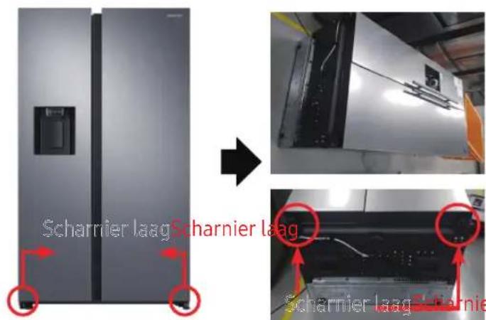 SAMSUNG RS64DG5303S9 - Onderscharnier - 1