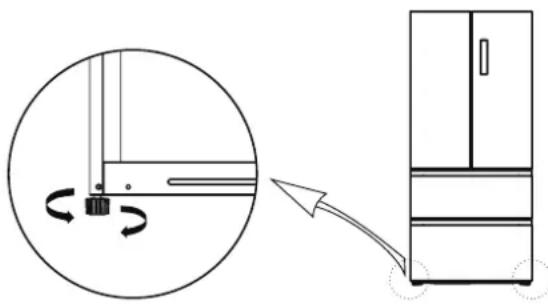 IKEA RIBBENÅS 805.807.69 - Nivelación del aparato - 1
