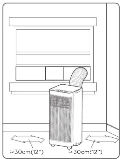 COMFEE Smart Cool 7000 IE - Miesto Instalácie Jednotky Požladavky na Obmedzený Priestor - 1
