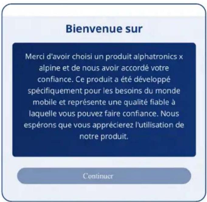 Alphatronics STREAM - Écran de bienvenue - 1