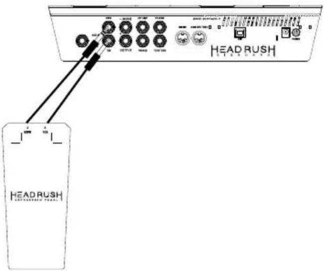 HeadRush Expression Pedal - To set up the HeadRush Expression Pedal with the HeadRush Gigboard: - 1
