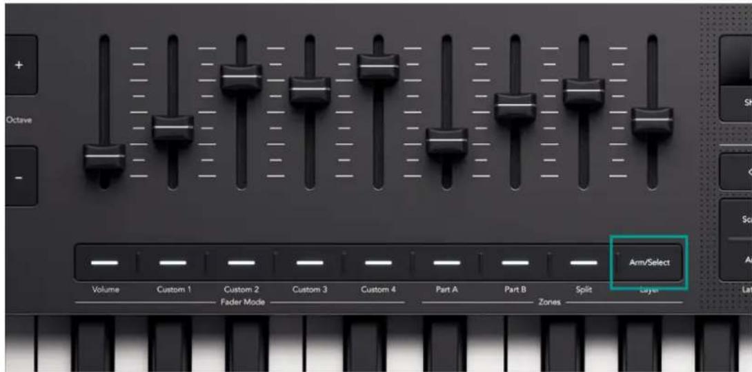 NOVATION Launchkey 49 MK4 - Boutons du fader - 1