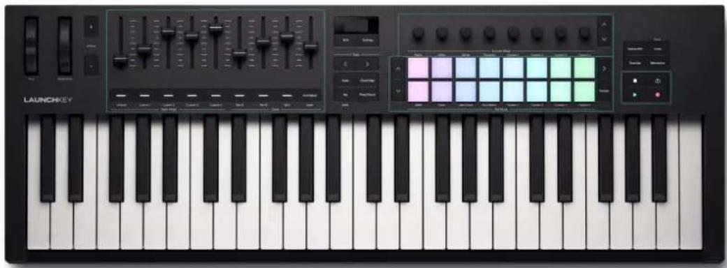 NOVATION Launchkey 49 MK4 - Zones de contrôle du Launchkey 49 - 1