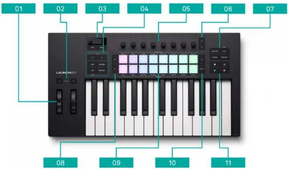 NOVATION Launchkey 25 MK4 - Présentation du matériel du Launchkey 25 - 1