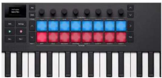 NOVATION Launchkey Mini 37 MK4 - Mode pad mélangeur Logic Pro - 1