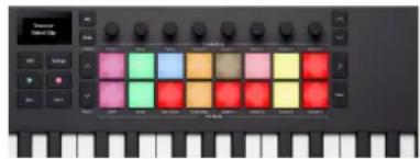 NOVATION Launchkey MMini 25 K4 - Selection des clips dans le séquenceur Ableton de Launchkey - 2