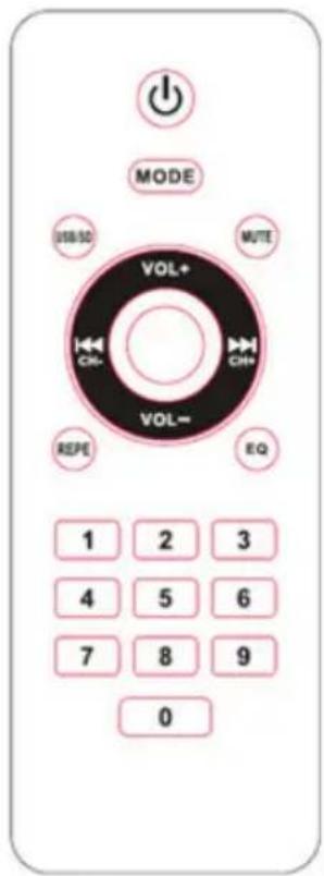 BM Sonic BMS1208 - TELECOMMANDE : - 1