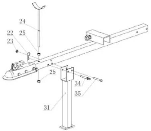 Anova RLT22GVH - Étape 2 : Fixation de la barre de remorquage et du support - 1