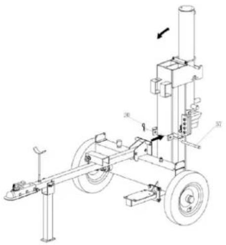 Anova RLT22GVH - Étape 4 : Fixation du vérin hydraulique - 1