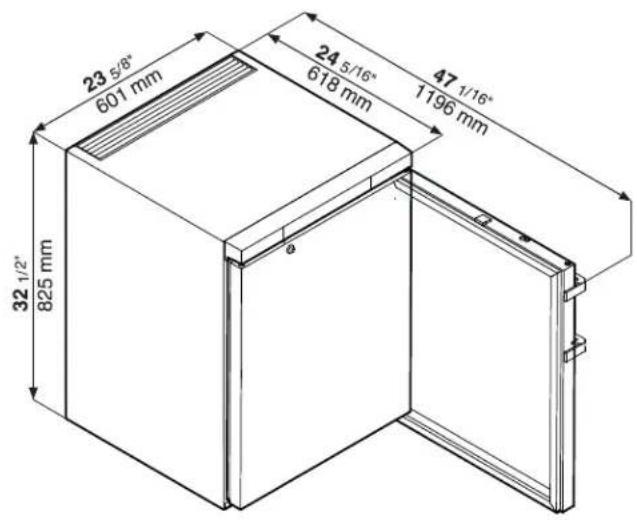 LIEBHERR LFBFS05W1HC - Dimensions - 1