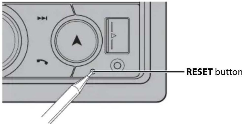 PIONEER MVH-S620BT - Resetting the microprocessor - 1