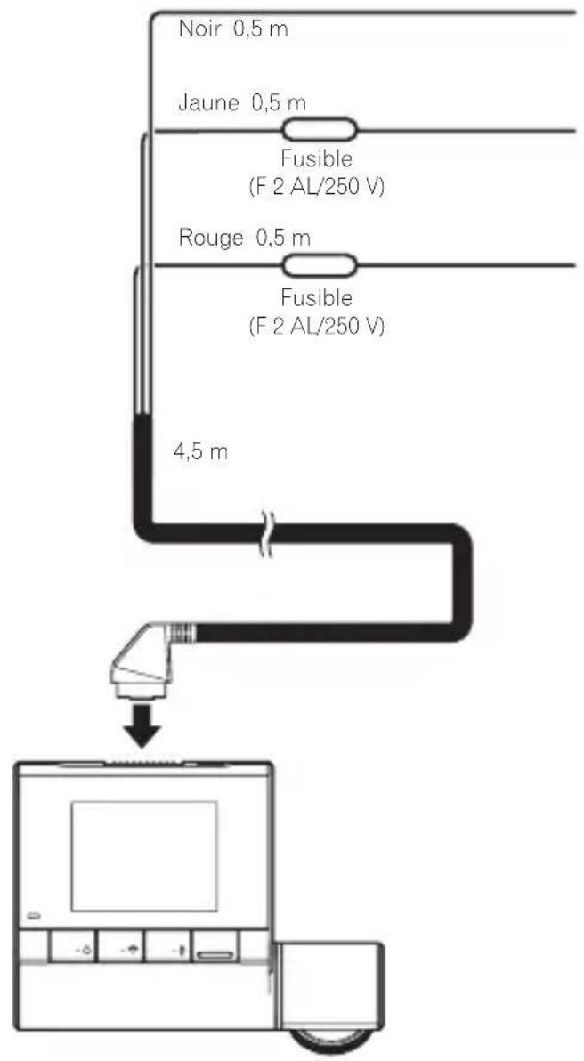 PIONEER VREC-Z710SH - Connexion du câble d'ali- mentation - 1