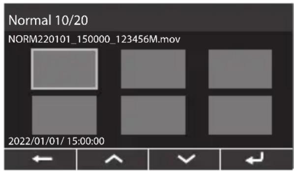 PIONEER VREC-Z810SH - Appuyez sur les boutons de fonction /▲, sélectionnez le fichier, puis appuyez sur ●. - 1