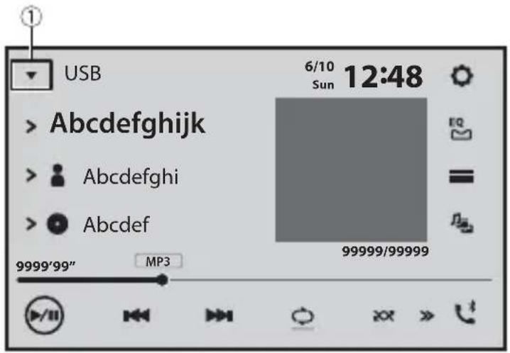 PIONEER SPH-EVO950DAB - Affichage de l'écran de fonction AV - 1